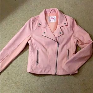 Justice pink Moto coat